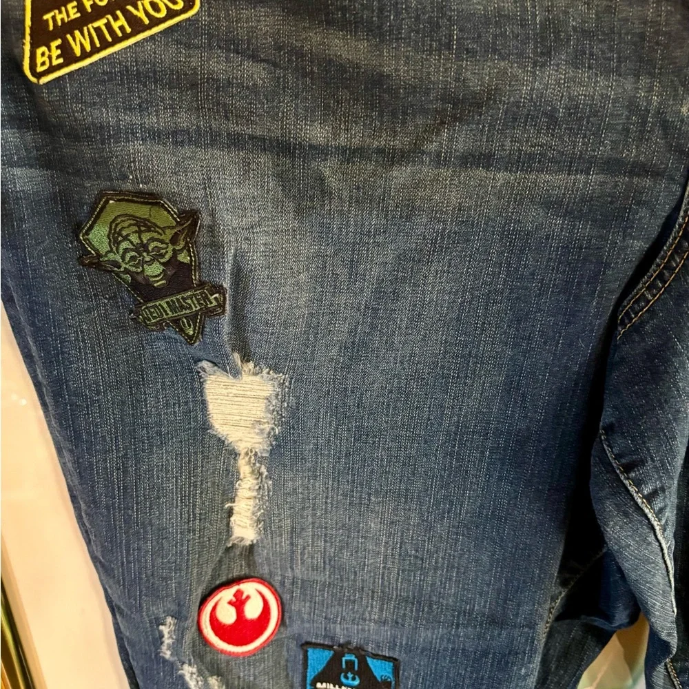 Plus Size Jeans with Star Wars Patches - Picture 3 of 10